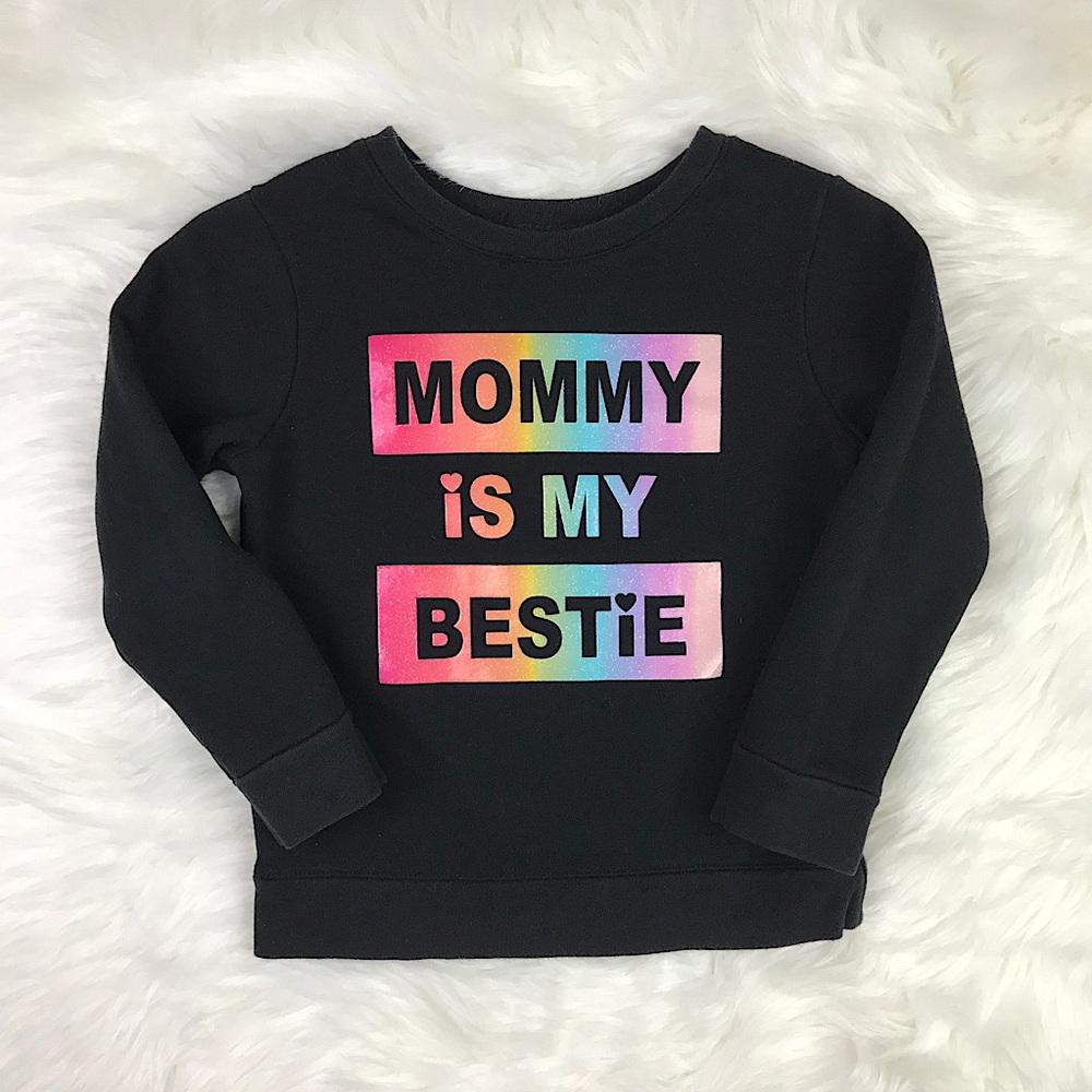 Girls Mommy Is My Bestie Crew Neck Sweatshirt 5T - Picture 1 of 8